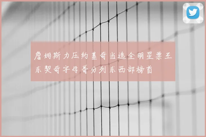 詹姆斯力压约基奇当选全明星票王东契奇字母哥分列东西部榜首