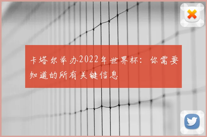 卡塔尔举办2022年世界杯：你需要知道的所有关键信息