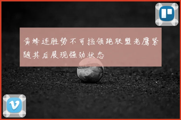 黄蜂连胜势不可挡领跑联盟老鹰紧随其后展现强劲状态